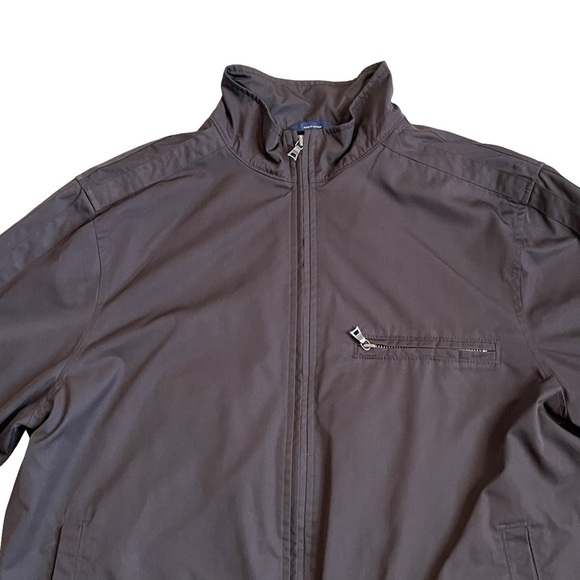 Vintage Gap Men’s Brown Jacket Size M Full Zip Lined Zip Cuffs Classic Neutral - Picture 3 of 9